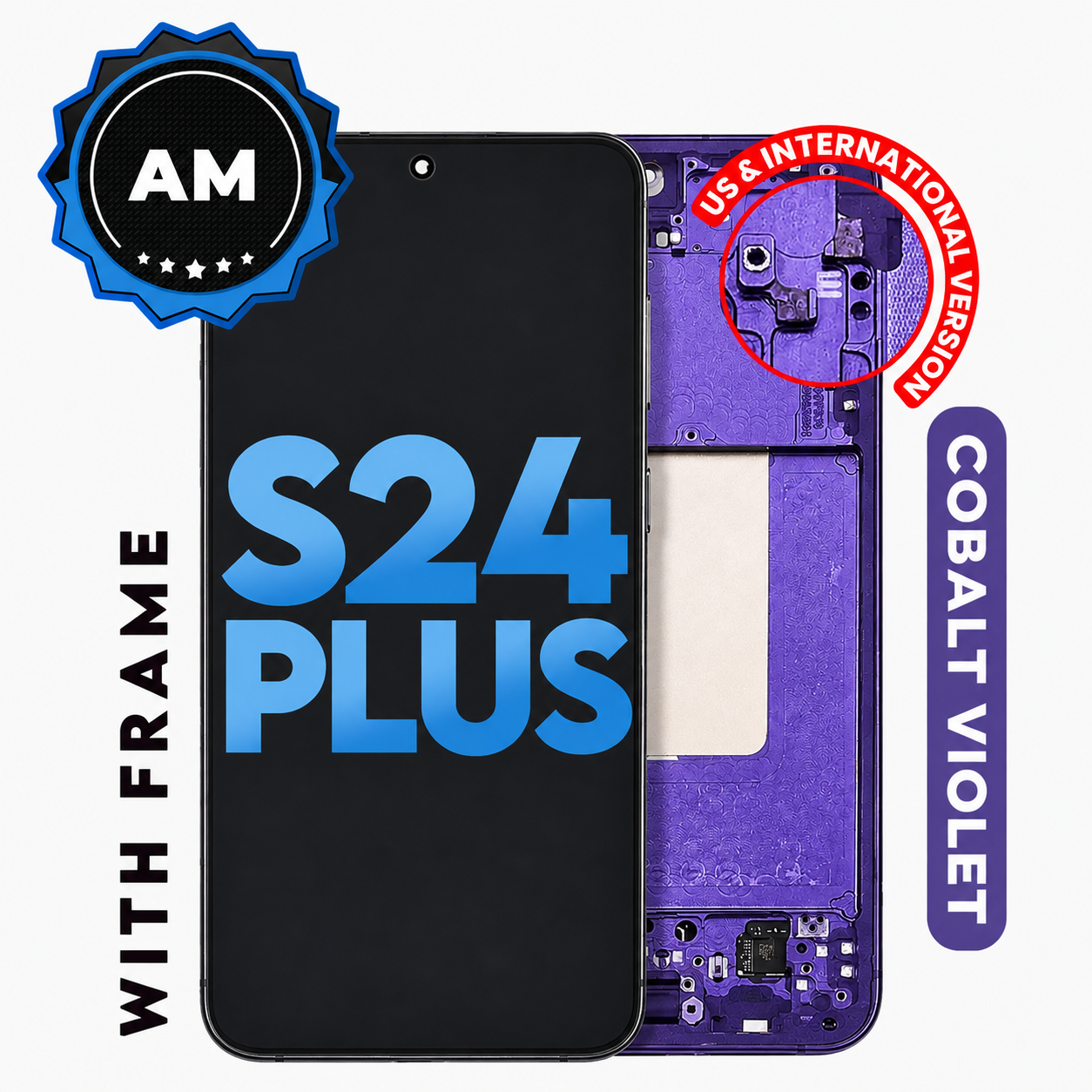 (TFT) Samsung S24 5G (with Frame) Replacement Part - Cobalt Violet